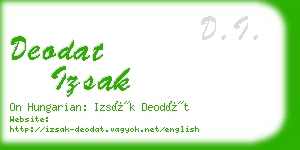 deodat izsak business card